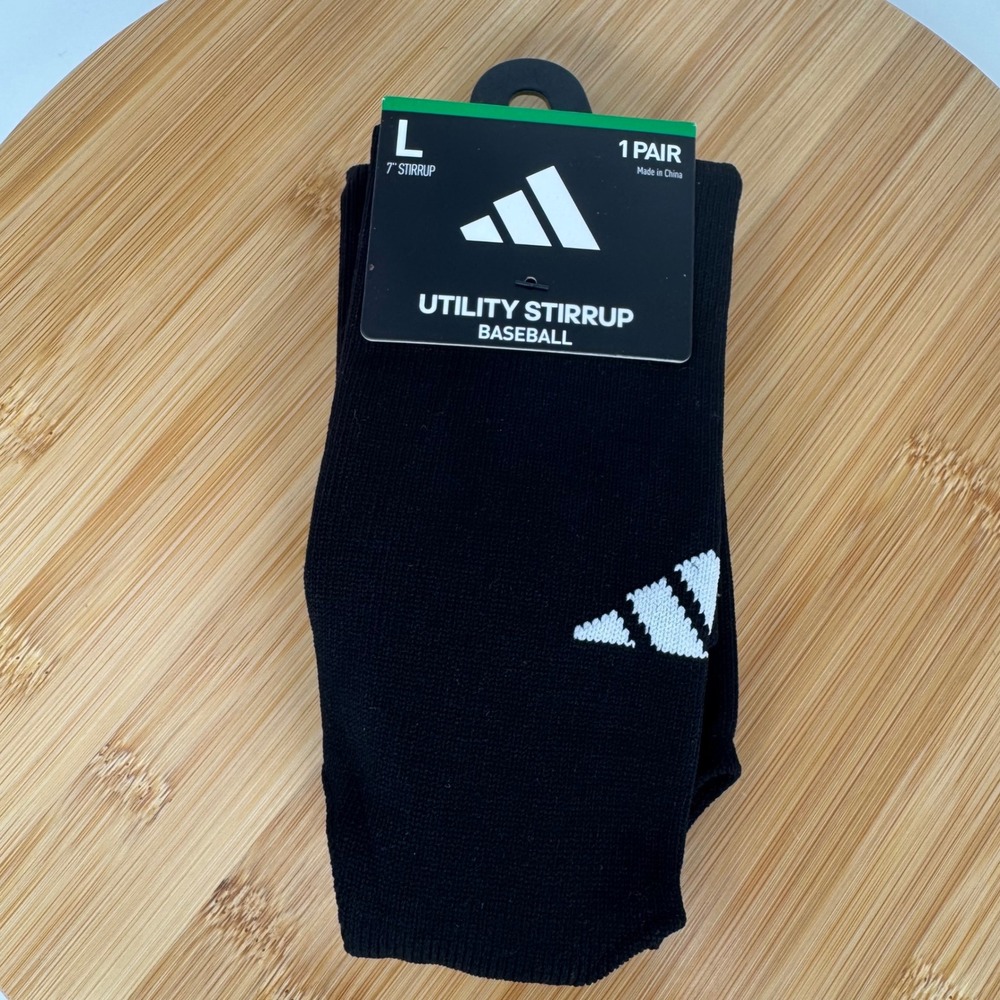 Adidas Utility Stirrup Baseball Socks Black White L 1‎ Pair AEROREADY